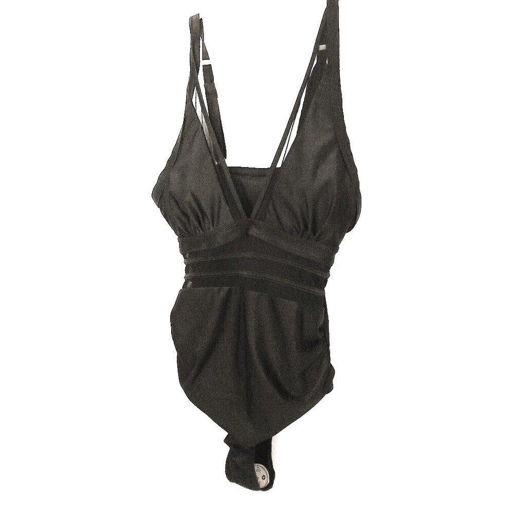 One Piece Black Bathing Swimsuit Size Large